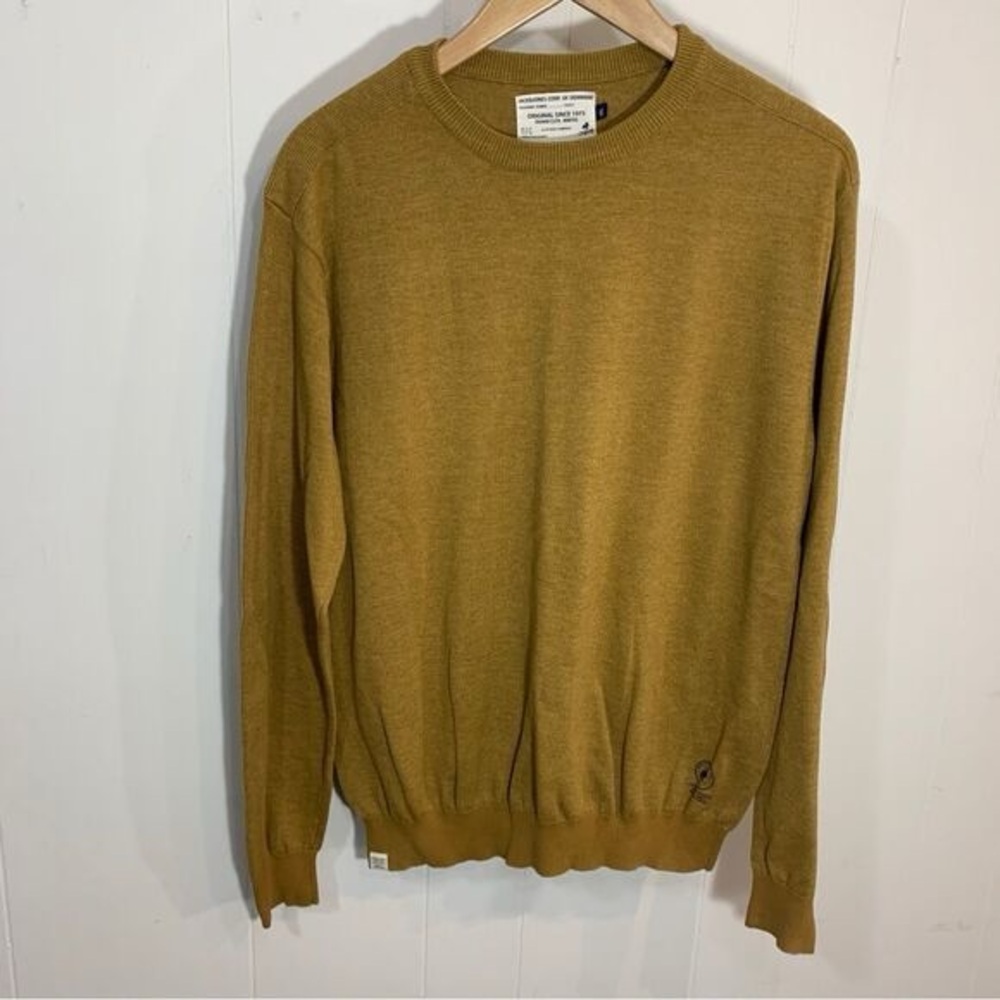 Jack & Jones Yellow Brown Pull Over Knit Sweater L